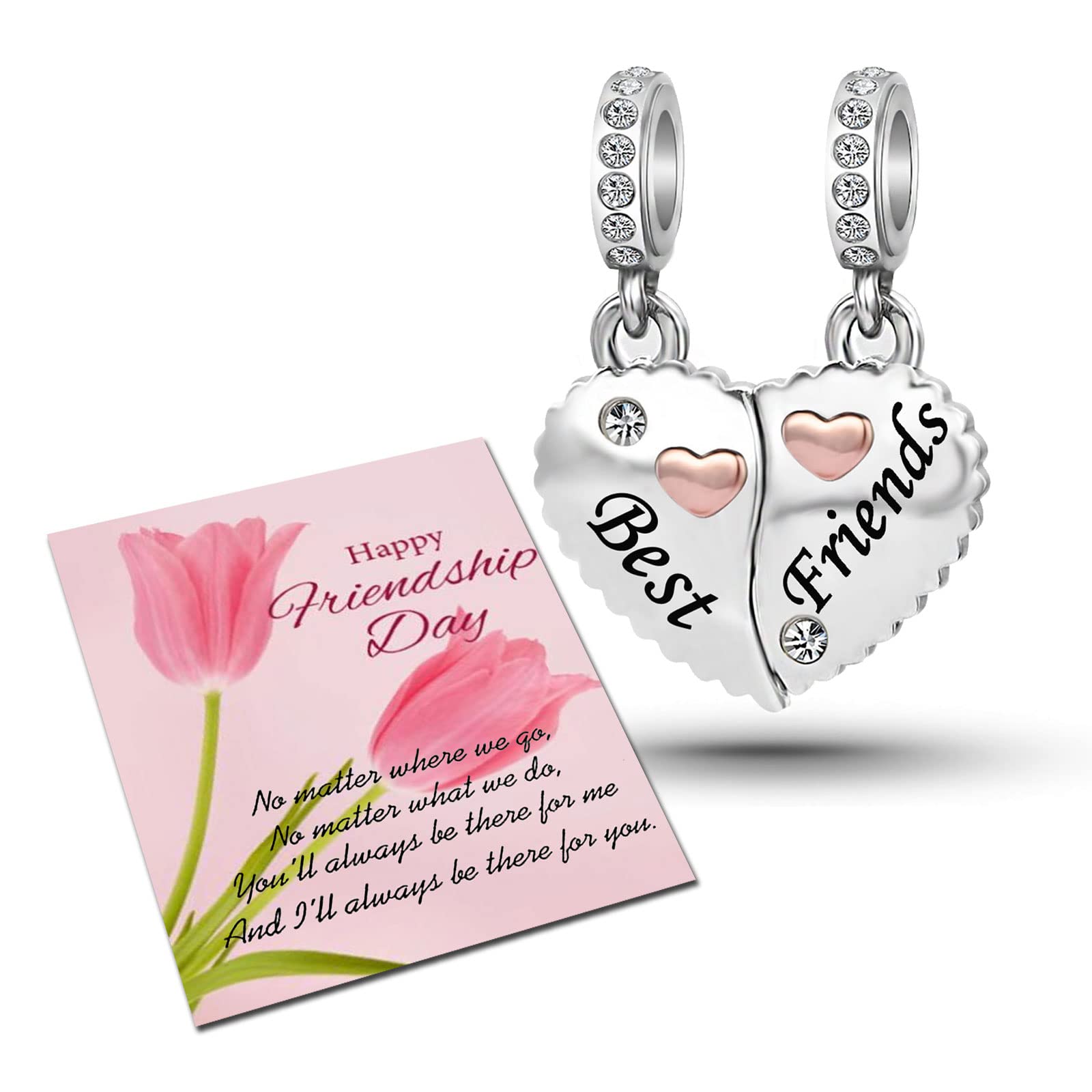 Amazon | KunBead ベストフレンド フレンドシップ ダングルチャーム